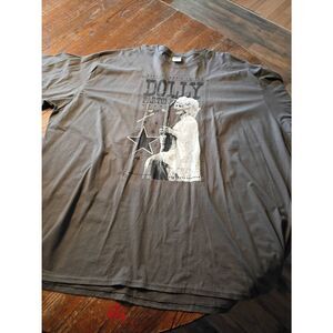6XL Dolly Parton Grey Black Short Sleeve Pullover Cotton Tee Tshirt Top